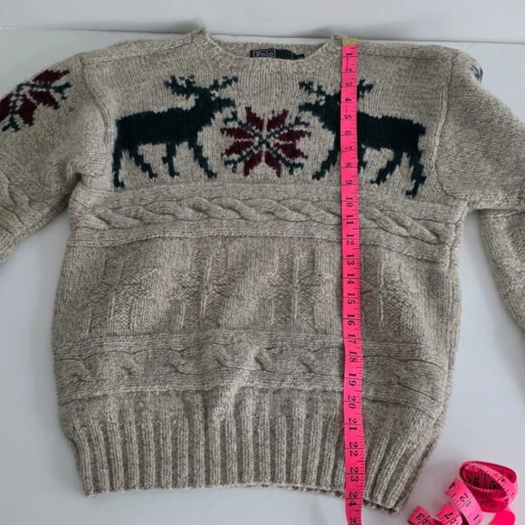 POLO RALPH LAUREN VTG WOOL SWEATER! - Picture 10 of 15